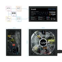 Miniatura 5 de Fuente Alimentación 700W TOOQ  TQXGEII-700SAP 80 PLUS Bronze Non-Modular Negro