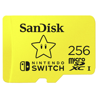 Miniatura 1 de SANDISK AND NINTENDO COBRANDED MICROSDXC, SQXAO, 256GB, V30, U3, C10, A1, UHS-1, 100MB/S R, 90MB/S W, 4X6, LIFETIME LIMITED