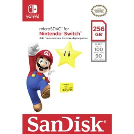 SANDISK AND NINTENDO COBRANDED MICROSDXC, SQXAO, 256GB, V30, U3, C10, A1, UHS-1, 100MB/S R, 90MB/S W, 4X6, LIFETIME LIMITED - Imagen 3 de 3 SANDISK AND NINTENDO COBRANDED MICROSDXC, SQXAO, 256GB, V30, U3, C10, A1, UHS-1, 100MB/S R, 90MB/S W, 4X6, LIFETIME LIMITED - Imagen 3 de 3