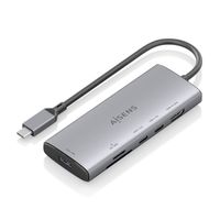 Miniatura 2 de AISENS USB C Dock 6 en 1  USB C a 1xHDMI  1xUSB A 10G  2xUSB C 10G  1xSD  1xMicroSD  Gris  20cm