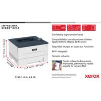 Miniatura 8 de XEROX  Xerox B230 A4 34 ppm Impresora inalámbrica a doble cara PCL5e/6 2 bandejas Total 251 hojas  Laser Wifi Dúplex