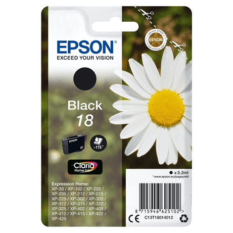 CARTUCHO EPSON NEGRO T1804 C13T18014022 - Imagen 1 de 3 CARTUCHO EPSON NEGRO T1804 C13T18014022 - Imagen 1 de 3