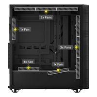 Miniatura 15 de Caja CORSAIR  3200D RS ARGB Mid-Tower PC Case - Smoke RGB Negro