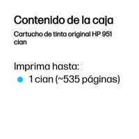 Miniatura 4 de HP CARTUCHO INYECCION TINTA CIAN n?951