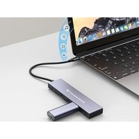 Miniatura 7 de HUB USB 3.2 CONCEPTRONIC HUBBIES14G 4 PUERTOS USB-C 10Gbps 100W PD CARCASA DE ALUMINIO