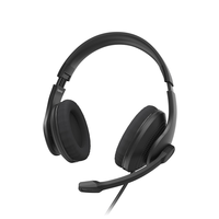 Miniatura 1 de Hama HS USB300 V2 Auriculares Al mbrico Diadema Oficina Centro de llamadas USB tipo A Negro