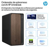 Miniatura 4 de OmniDesk AI PC Core Ultra5 225 13 TOPS RAM 32GB (1x32GB) DDR5 5600 SSD 1T 2280 PCIe Windows 11 Plus Dark Wood