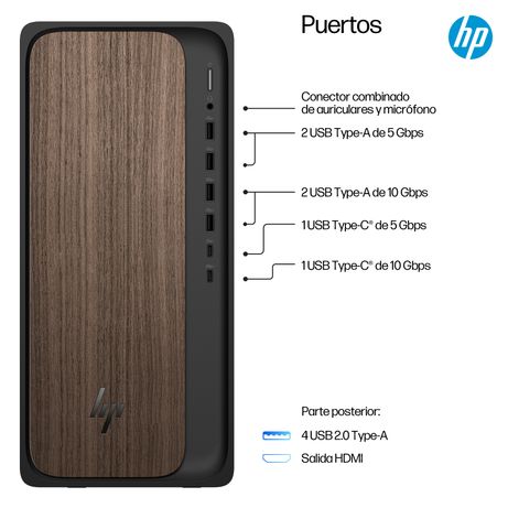 OmniDesk AI PC Core Ultra5 225 13 TOPS RAM 32GB (1x32GB) DDR5 5600 SSD 1T 2280 PCIe Windows 11 Plus Dark Wood - Imagen 5 de 13 OmniDesk AI PC Core Ultra5 225 13 TOPS RAM 32GB (1x32GB) DDR5 5600 SSD 1T 2280 PCIe Windows 11 Plus Dark Wood - Imagen 5 de 13
