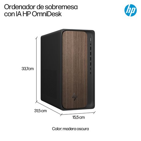 OmniDesk AI PC Core Ultra5 225 13 TOPS RAM 32GB (1x32GB) DDR5 5600 SSD 1T 2280 PCIe Windows 11 Plus Dark Wood - Imagen 6 de 13 OmniDesk AI PC Core Ultra5 225 13 TOPS RAM 32GB (1x32GB) DDR5 5600 SSD 1T 2280 PCIe Windows 11 Plus Dark Wood - Imagen 6 de 13