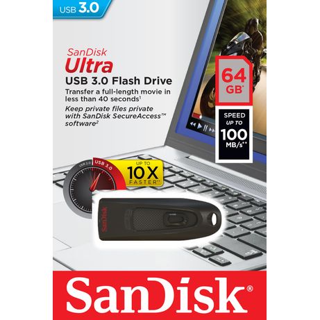 MEMORIA 64 GB REMOVIBLE SANDISK USB 3.0 ULTRA - Imagen 10 de 10 MEMORIA 64 GB REMOVIBLE SANDISK USB 3.0 ULTRA - Imagen 10 de 10