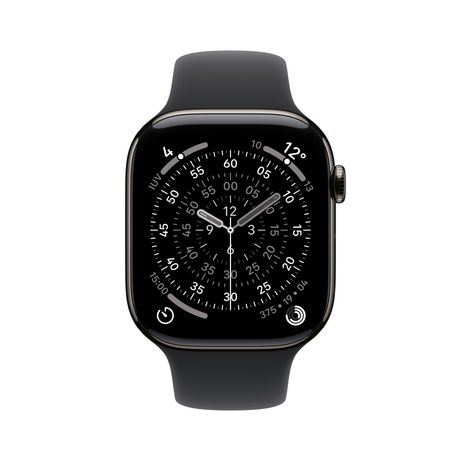 Apple Watch Series 11 GPS + Cellular 46mm Slate Titanium Case with Black Sport Band - M/L - Imagen 3 de 10 Apple Watch Series 11 GPS + Cellular 46mm Slate Titanium Case with Black Sport Band - M/L - Imagen 3 de 10