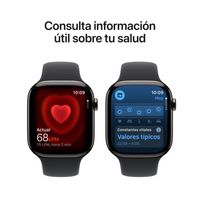 Miniatura 6 de Apple Watch Series 11 GPS + Cellular 46mm Slate Titanium Case with Black Sport Band - M/L