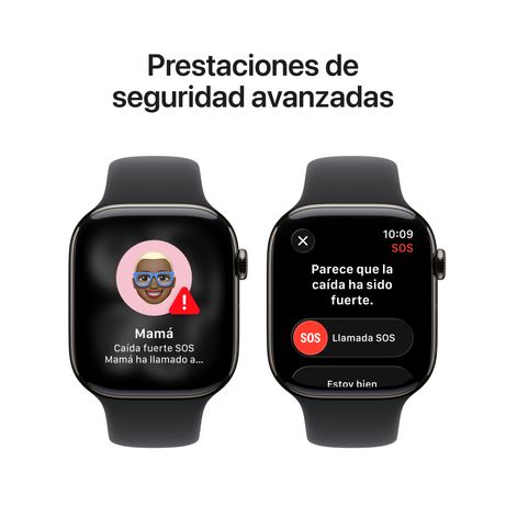 Apple Watch Series 11 GPS + Cellular 46mm Slate Titanium Case with Black Sport Band - M/L - Imagen 7 de 10 Apple Watch Series 11 GPS + Cellular 46mm Slate Titanium Case with Black Sport Band - M/L - Imagen 7 de 10