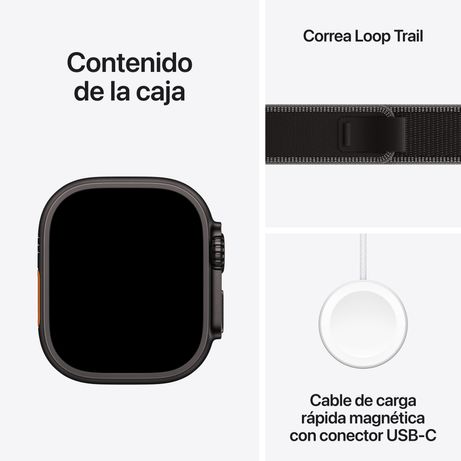 Apple Watch Ultra 3 GPS + Cellular 49mm Black Titanium Case with Black/Charcoal Trail Loop - M/L - Imagen 9 de 10 Apple Watch Ultra 3 GPS + Cellular 49mm Black Titanium Case with Black/Charcoal Trail Loop - M/L - Imagen 9 de 10