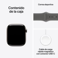Miniatura 9 de Apple Watch Series 11 GPS + Cellular 42mm Natural Titanium Case with Stone Grey Sport Band - M/L