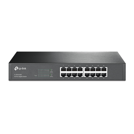 SWITCH 16 PUERTOS 10/100/1000 TP-LINK TL-SG1016D RACK NO GEGSTIONADO - Imagen 1 de 5 SWITCH 16 PUERTOS 10/100/1000 TP-LINK TL-SG1016D RACK NO GEGSTIONADO - Imagen 1 de 5