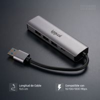 Miniatura 10 de iggual Hub USB-A 5 puertos 3xUSB + RJ45 + tipo C