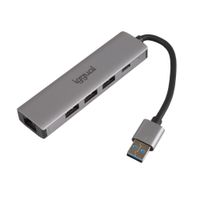 Miniatura 14 de iggual Hub USB-A 5 puertos 3xUSB + RJ45 + tipo C