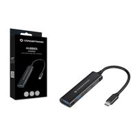 Miniatura 7 de HUB 3.0 CONCEPTRONIC HUBBIES12B 4 PUERTOS USB 3.2  USB-C  2 PUERTOS USB-C 2 USB-A COLOR NEGRO CARCASA DE ALUMINIO