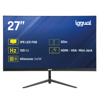 Miniatura 1 de MONITOR IGGUAL Monitor 27" IPS 1ms FHD 120Hz VGA HDMI +Altavoces   27" IPS 1920 x 1080 HDMI VGA Altavoces