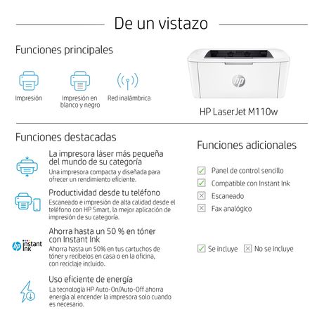 IMPRESORA HP LASERJET M110W - Imagen 9 de 21 IMPRESORA HP LASERJET M110W - Imagen 9 de 21