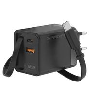 Miniatura 8 de CARGADOR USB GAN MARS GAMING MD-GAN65R 65W 1xUSB-C 1xUSB-A CABLE RETRACTIL PD COLOR NEGRO