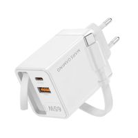 Miniatura 5 de CARGADOR USB GAN MARS GAMING MD-GAN65RW 65W 1xUSB-C 1xUSB-A CABLE RETRACTIL PD COLOR BLANCO