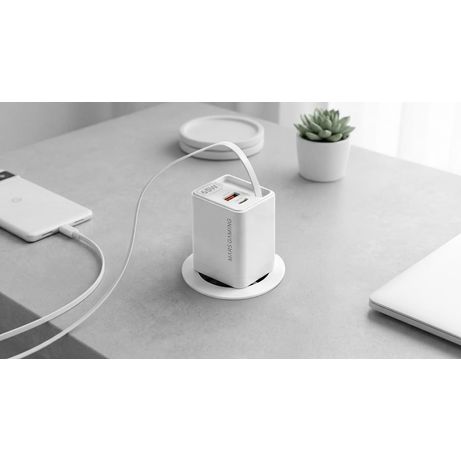 CARGADOR USB GAN MARS GAMING MD-GAN65RW 65W 1xUSB-C 1xUSB-A CABLE RETRACTIL PD COLOR BLANCO - Imagen 8 de 10 CARGADOR USB GAN MARS GAMING MD-GAN65RW 65W 1xUSB-C 1xUSB-A CABLE RETRACTIL PD COLOR BLANCO - Imagen 8 de 10