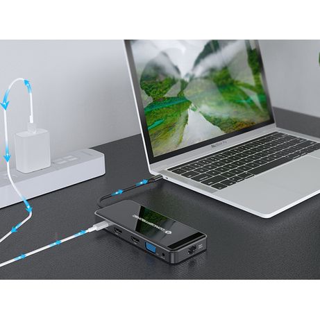 ADAPTADOR USB-C 7IN1 CONCEPTRONIC HDMIx2 USB-C PD 100W USB-A RJ45 GIGABIT DONN14G - Imagen 13 de 15 ADAPTADOR USB-C 7IN1 CONCEPTRONIC HDMIx2 USB-C PD 100W USB-A RJ45 GIGABIT DONN14G - Imagen 13 de 15