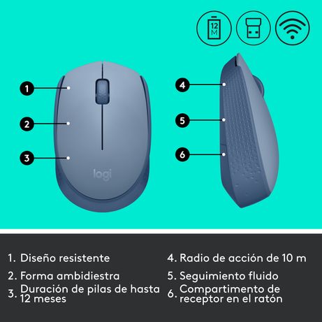 RATON INALAMBRICO LOGITECH M171 GRIS - Imagen 11 de 12 RATON INALAMBRICO LOGITECH M171 GRIS - Imagen 11 de 12