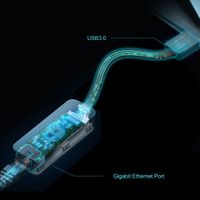 Miniatura 8 de USB 3.0 TO 1G ETHERNET ADAPTER FOLDABLE AND PORTABLE DESI GN