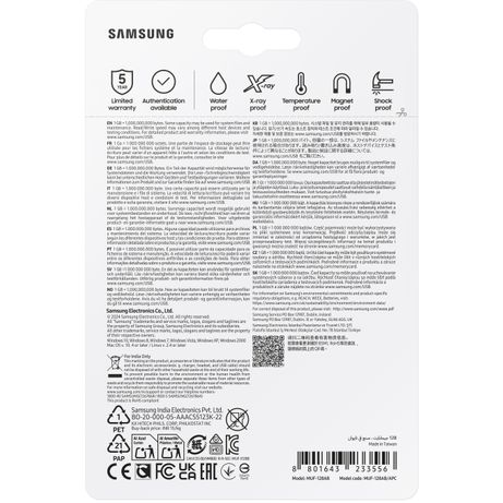 Memoria samsung fit plus apc usb 3.1 128gb gris plata MUF-128AB/APC - Imagen 9 de 9 Memoria samsung fit plus apc usb 3.1 128gb gris plata MUF-128AB/APC - Imagen 9 de 9