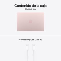 Miniatura 11 de MacBook APPLE Neo 13" A18 Pro chip with 6-core CPU and 5-core GPU, 8GB, 512GB SSD, Touch ID - Blush