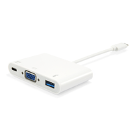 Miniatura 1 de ADAPTADOR USB-C EQUIP 133462 A 1xVGA HEMBRA 1xUSB-A 3.0 1xUSB-C PD 60W