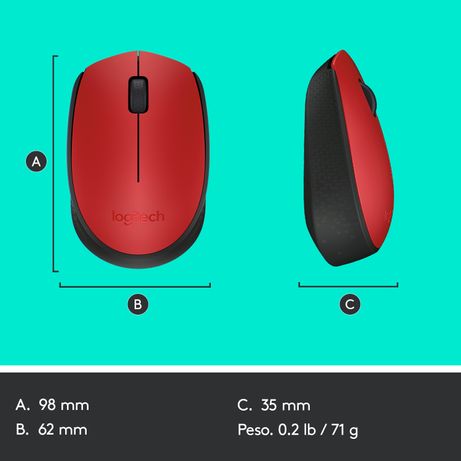 RATON LOGITECH INALAMBRICO M171 ROJO/NEGRO - Imagen 15 de 15 RATON LOGITECH INALAMBRICO M171 ROJO/NEGRO - Imagen 15 de 15