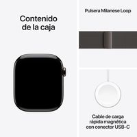 Miniatura 3 de Apple Watch Series 11 GPS + Cellular 46mm Slate Titanium Case with Slate Milanese Loop - M/L