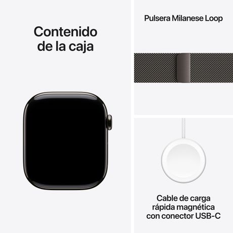 Apple Watch Series 11 GPS + Cellular 46mm Slate Titanium Case with Slate Milanese Loop - M/L - Imagen 3 de 10 Apple Watch Series 11 GPS + Cellular 46mm Slate Titanium Case with Slate Milanese Loop - M/L - Imagen 3 de 10