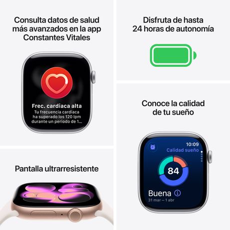 Apple Watch Series 11 GPS + Cellular 46mm Slate Titanium Case with Slate Milanese Loop - M/L - Imagen 8 de 10 Apple Watch Series 11 GPS + Cellular 46mm Slate Titanium Case with Slate Milanese Loop - M/L - Imagen 8 de 10