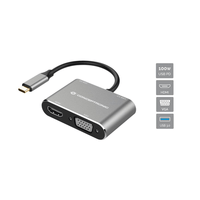 Miniatura 1 de ADAPTADOR USB-C 4EN1 CONCEPTRONIC DONN016 HDMI 4K VGA USB 3.0 USB PD 100W