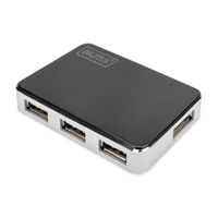 Miniatura 2 de USB 2.0  4-PORT HUB  4X USB A/F  1X USB BMINI/F INCL. USB A/M TO      MINI5P CABLE  BLACK