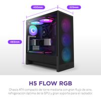 Miniatura 8 de TORRE GAMING NZXT H5 FLOW RGB (2024) | ATX | NEGRA