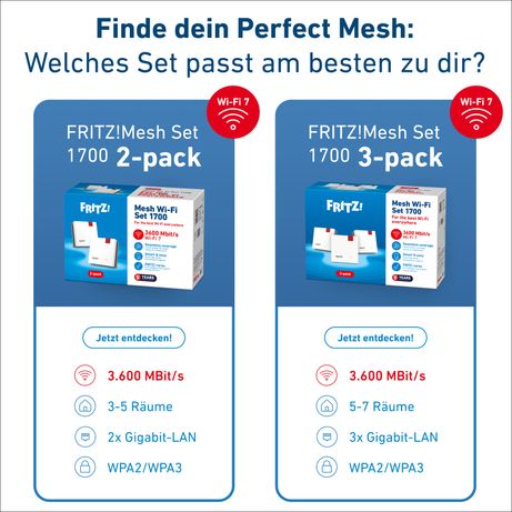 FRITZ!Mesh Set 1700 2-pack Edition International - Imagen 5 de 8 FRITZ!Mesh Set 1700 2-pack Edition International - Imagen 5 de 8