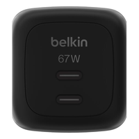Miniatura 1 de CARGADOR USB GAN BELKIN WCH020kqBK 67W 2xUSB-C PD PPS DISE??O COMPACTO COLOR NEGRO