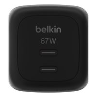Miniatura 2 de CARGADOR USB GAN BELKIN WCH020kqBK 67W 2xUSB-C PD PPS DISE??O COMPACTO COLOR NEGRO