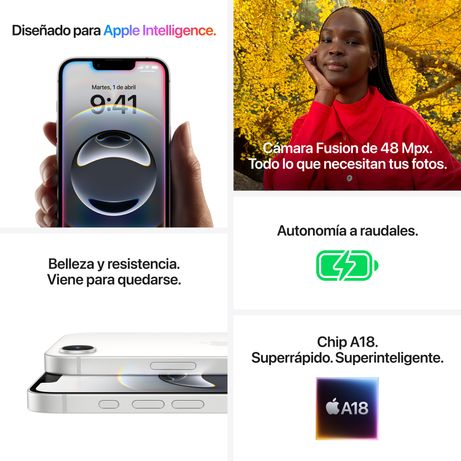 APPLE iPhone 16e 6.1" 5G 128GB Blanco - Imagen 8 de 10 APPLE iPhone 16e 6.1" 5G 128GB Blanco - Imagen 8 de 10