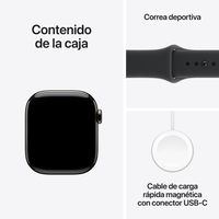 Miniatura 3 de Apple Watch Series 11 GPS + Cellular 42mm Slate Titanium Case with Black Sport Band - M/L