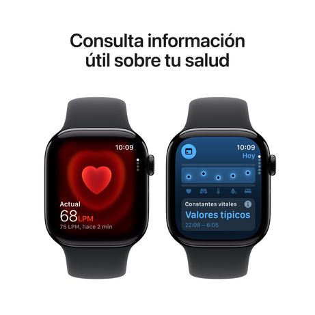 Apple Watch Series 11 GPS + Cellular 42mm Jet Black Aluminium Case with Black Sport Band - M/L - Imagen 6 de 10 Apple Watch Series 11 GPS + Cellular 42mm Jet Black Aluminium Case with Black Sport Band - M/L - Imagen 6 de 10