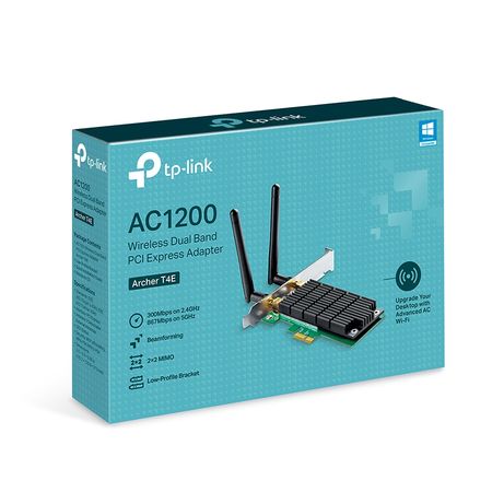 TARJETA DE RED INAL. TP-LINK ARCHER T4E AC1200 DUAL BAND PCI-E - Imagen 7 de 7 TARJETA DE RED INAL. TP-LINK ARCHER T4E AC1200 DUAL BAND PCI-E - Imagen 7 de 7