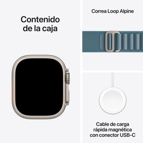Apple Watch Ultra 3 GPS + Cellular 49mm Natural Titanium Case with Light Blue Alpine Loop - Large - Imagen 9 de 10 Apple Watch Ultra 3 GPS + Cellular 49mm Natural Titanium Case with Light Blue Alpine Loop - Large - Imagen 9 de 10