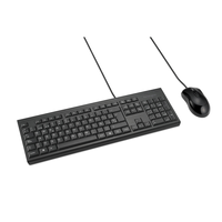 Miniatura 1 de CONJUNTO DE RATON Y TECLADO MODELO KM100 EQ CON CABLE COLOR NEGRO KENSINGTON K75452ES